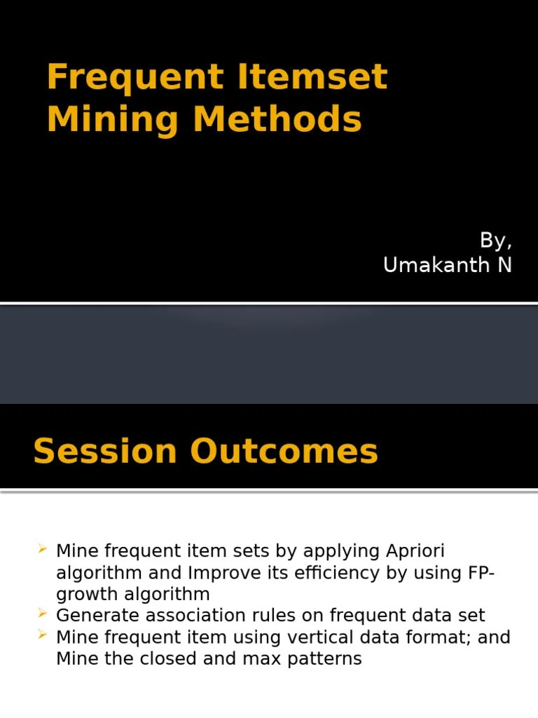 Frequent Itemset Mining Methods | PDF | Computer Programming | Data ...