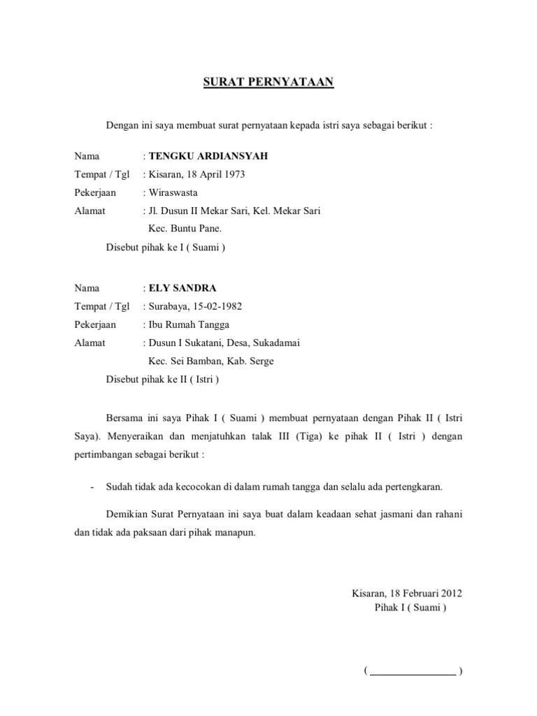 Maybe you would like to learn more about one of these? SURAT PERNYATAAN CERAI