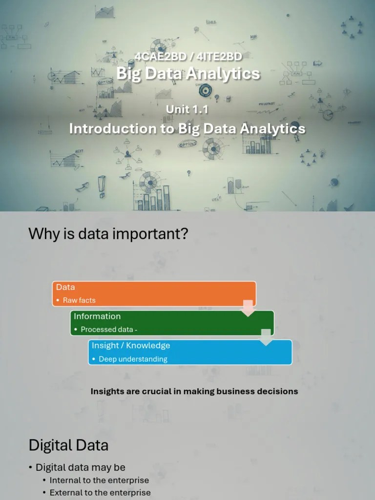 Unit 1.1 - Introduction To Big Data Analytics | PDF | Big Data | Analytics