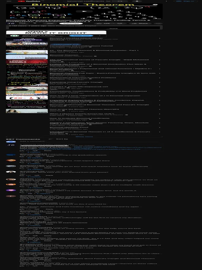 Binomial Theorem Expansion, Pascal's Triangle, Finding Terms ...