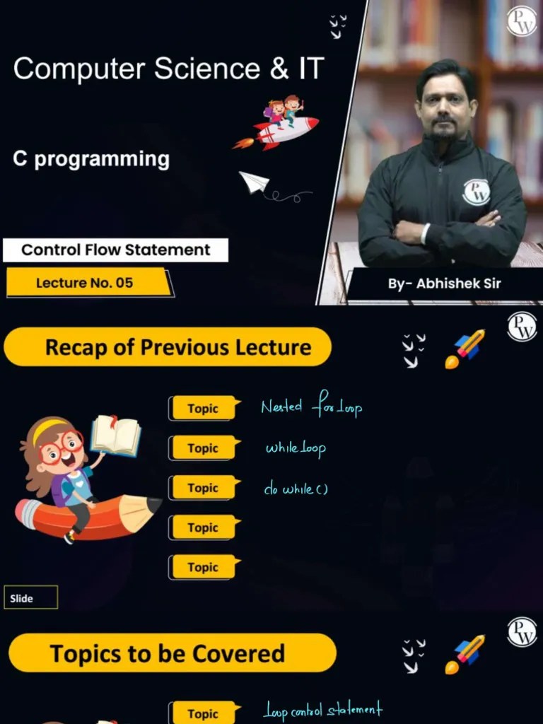 Control Flow Statement 05 - Class Notes | PDF