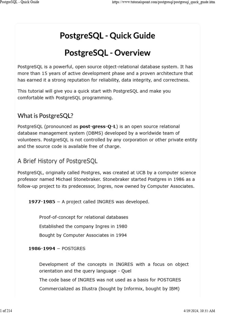 PostgreSQL Database SQL Fundamantals | PDF | Postgre Sql | Databases