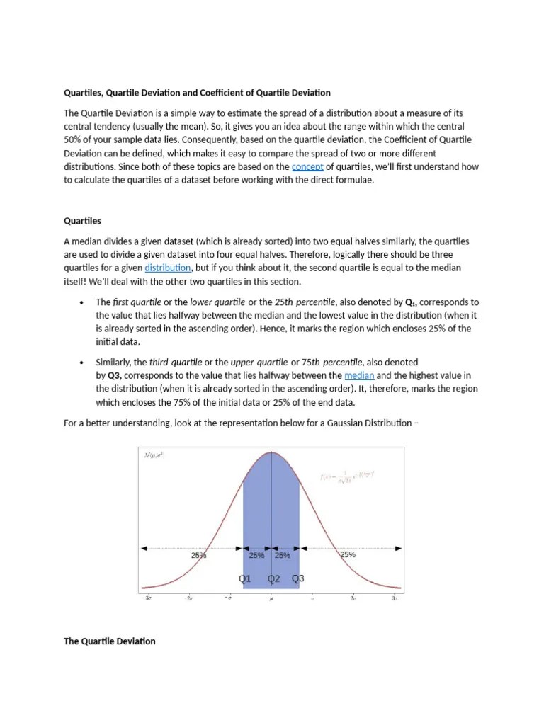 Quartiles | PDF | Quartile | Median