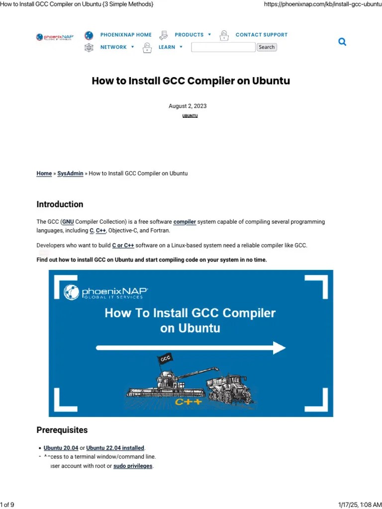 How To Install GCC Compiler On Ubuntu (3 Simple Methods) | PDF | Sudo ...