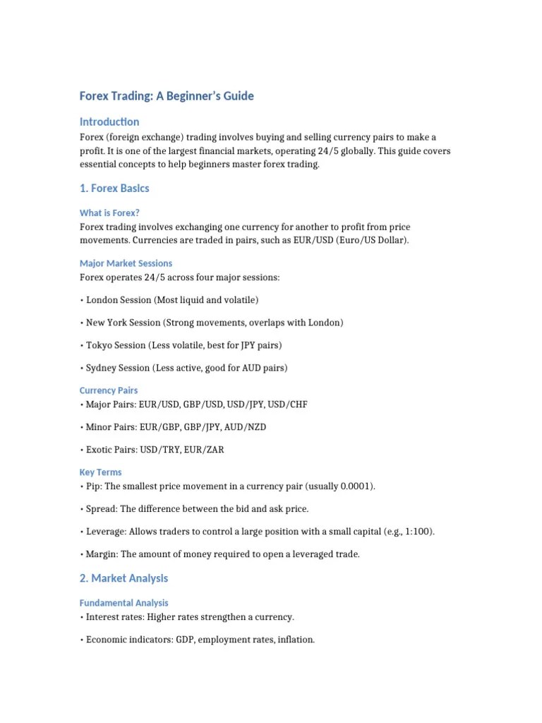 Forex_Beginners_Guide | PDF | Foreign Exchange Market | International Trade