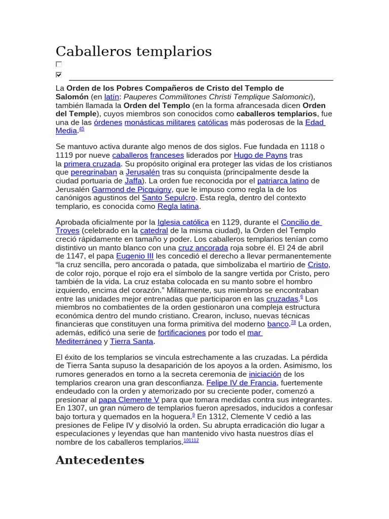 Caballeros Templarios | PDF | Caballeros Templarios | Cruzadas