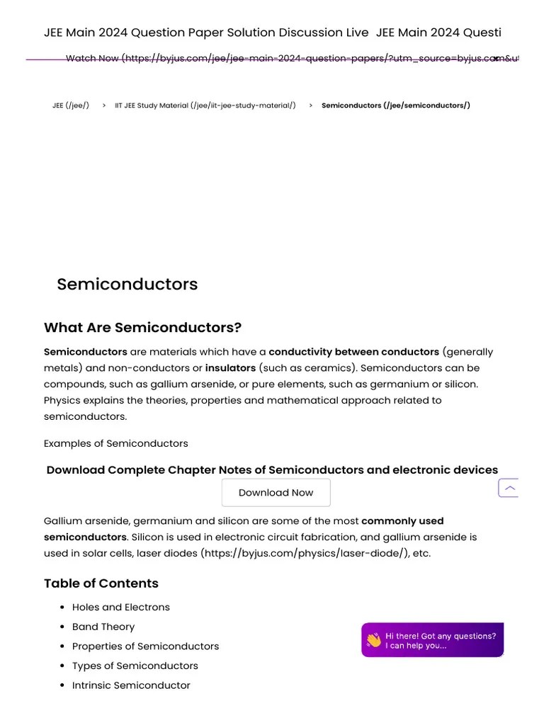 Semiconductors - Types, Examples, Properties, Application And Uses ...