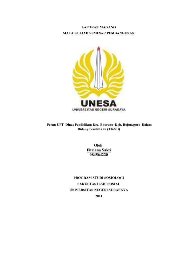 Laporan ini dibuat berdasarkan hasil dari kegiatan pkl yang dilakukan di dinas. Laporan Magang Pdf
