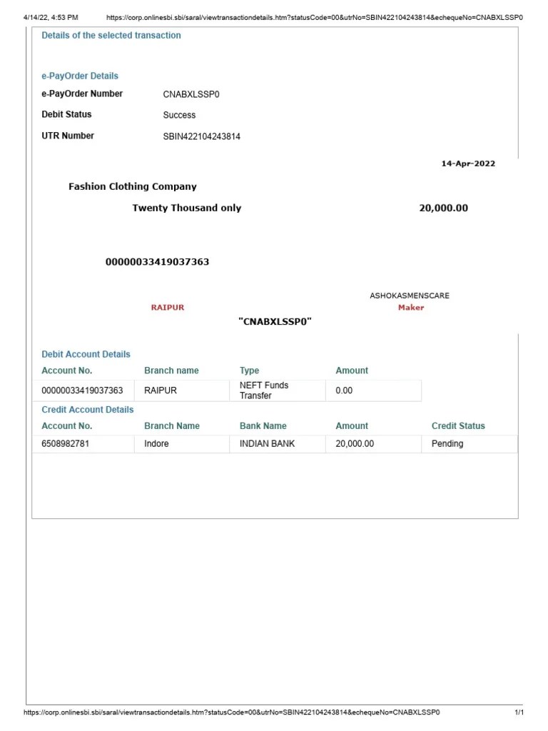 View Transaction Details | PDF