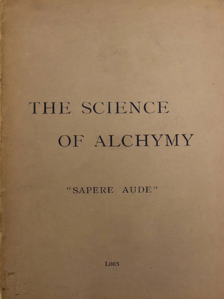 The Science Of Alchemy Pdf Alchemy Chemistry