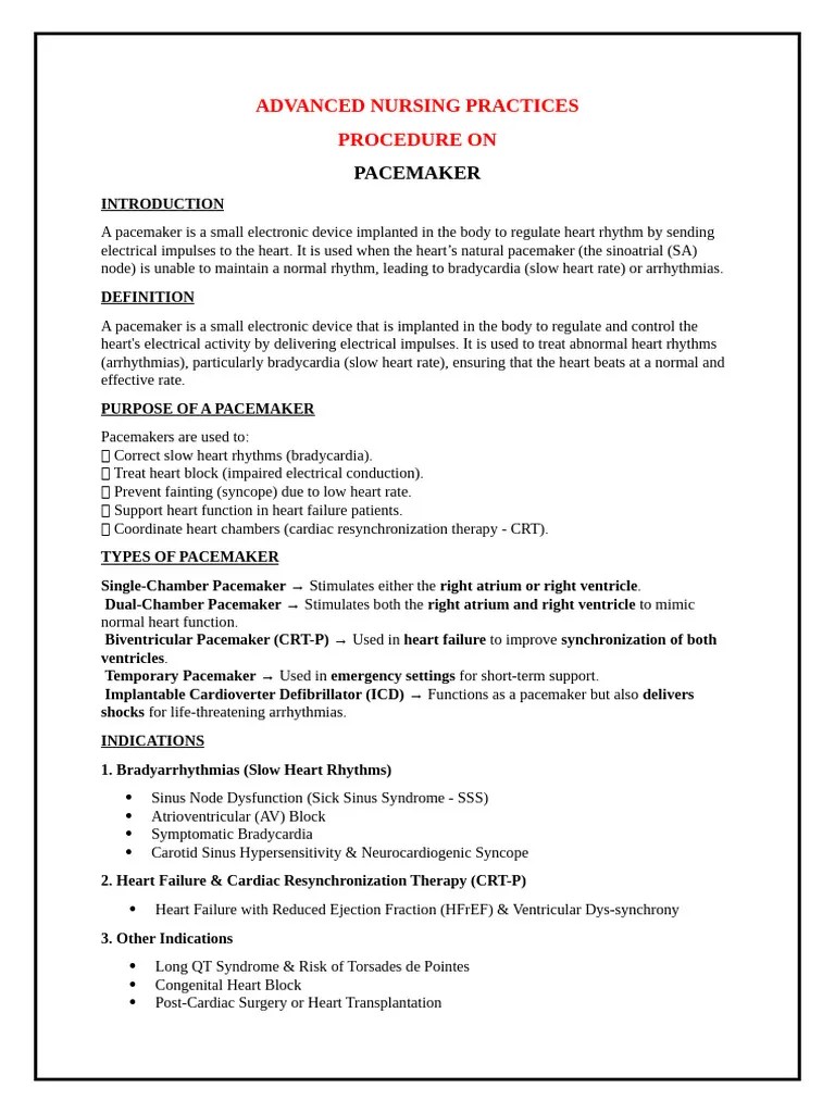 PACEMAKER | PDF | Artificial Cardiac Pacemaker | Heart