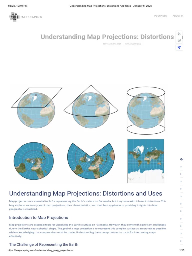 Map Projections Distortions And Uses January 6 2025 1