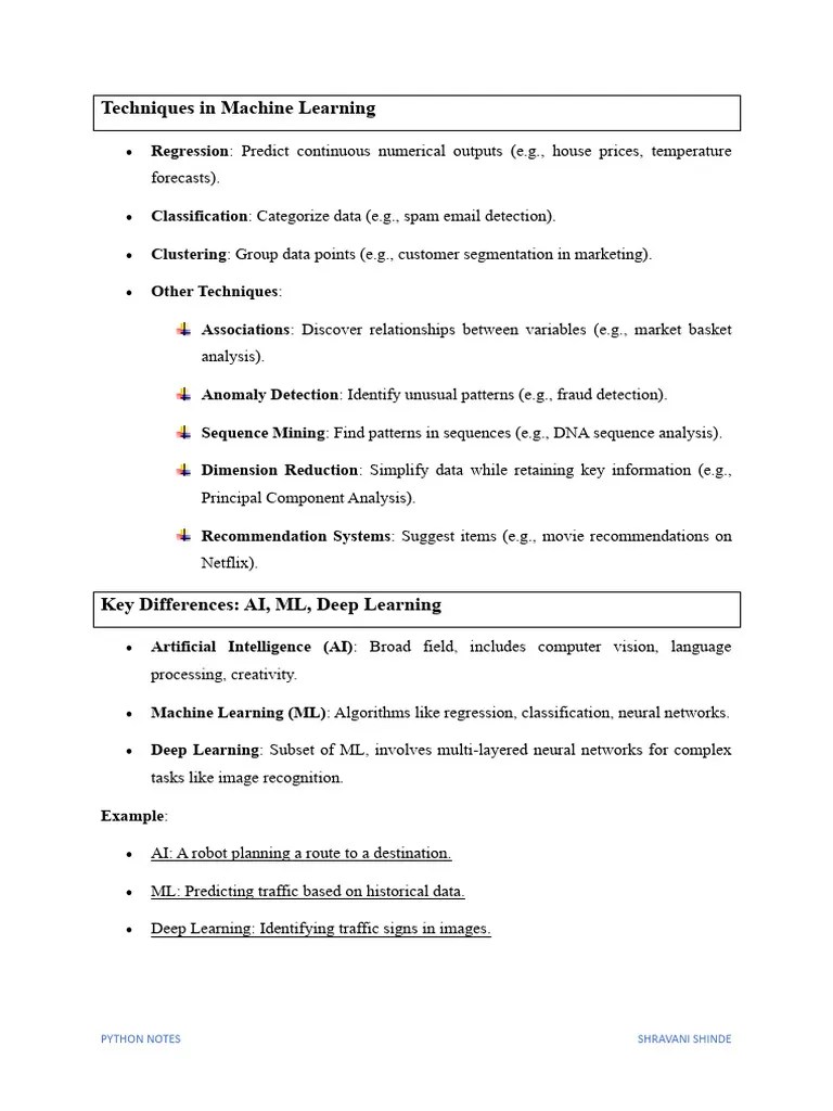 Python Theory Notes | PDF | Machine Learning | Regression Analysis