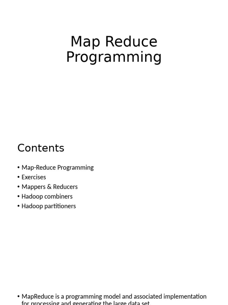 6. Map Reduce Programming | PDF | Map Reduce | Apache Hadoop