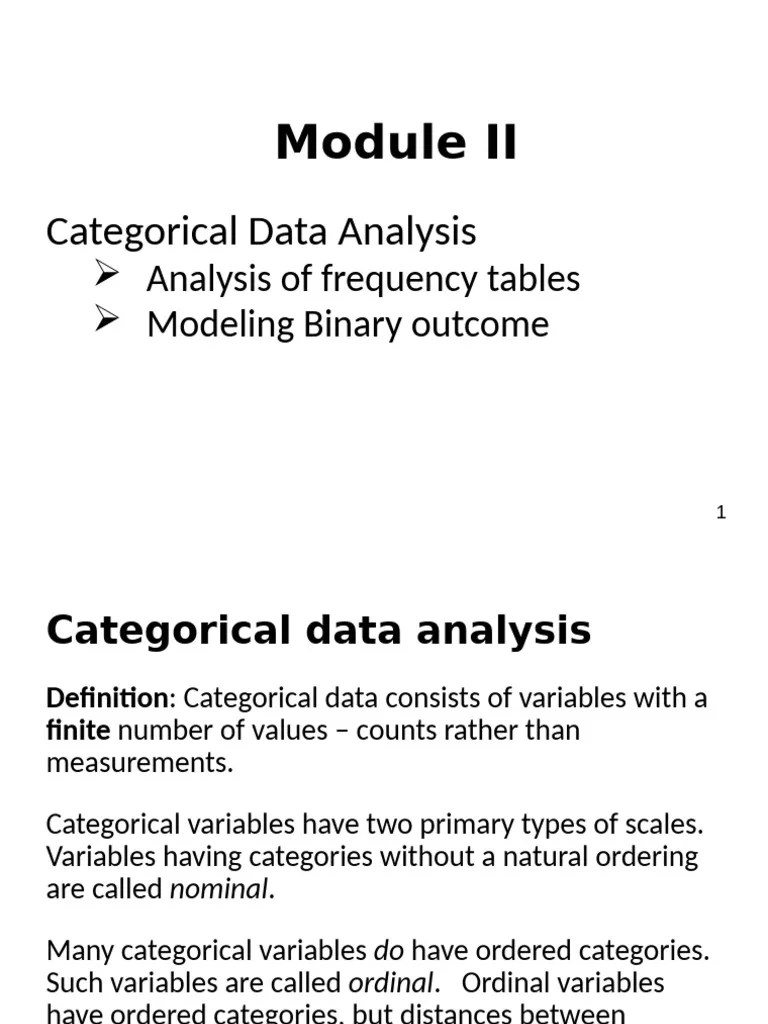 Categorical Data Analysis Guide | PDF | Categorical Variable | Odds