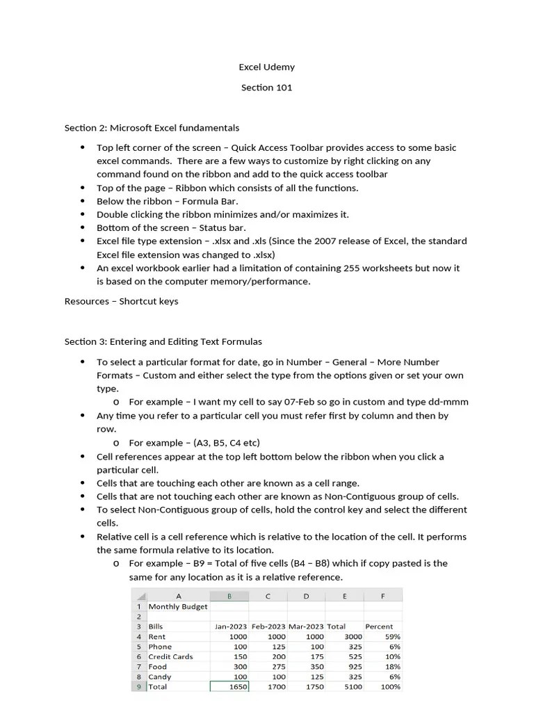 Excel 101 | PDF | Microsoft Excel | Computing