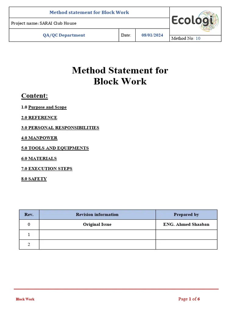 10-MS Block Work | PDF | Concrete | Brick