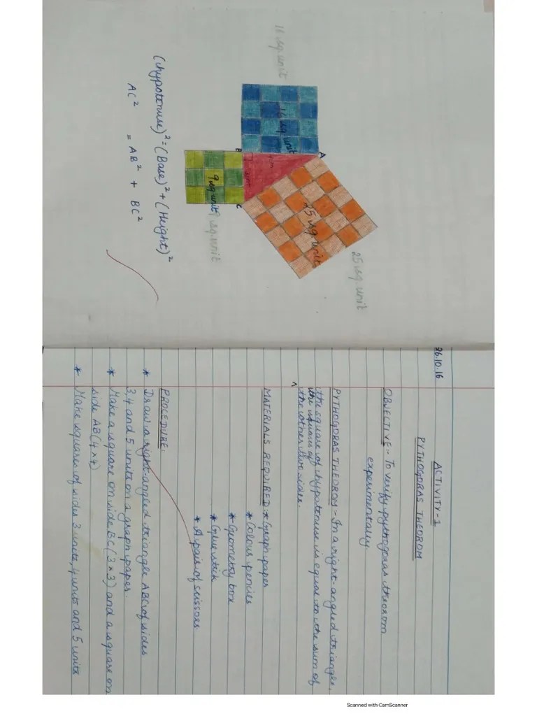 Grade 7 Pythagoras Theorem | PDF