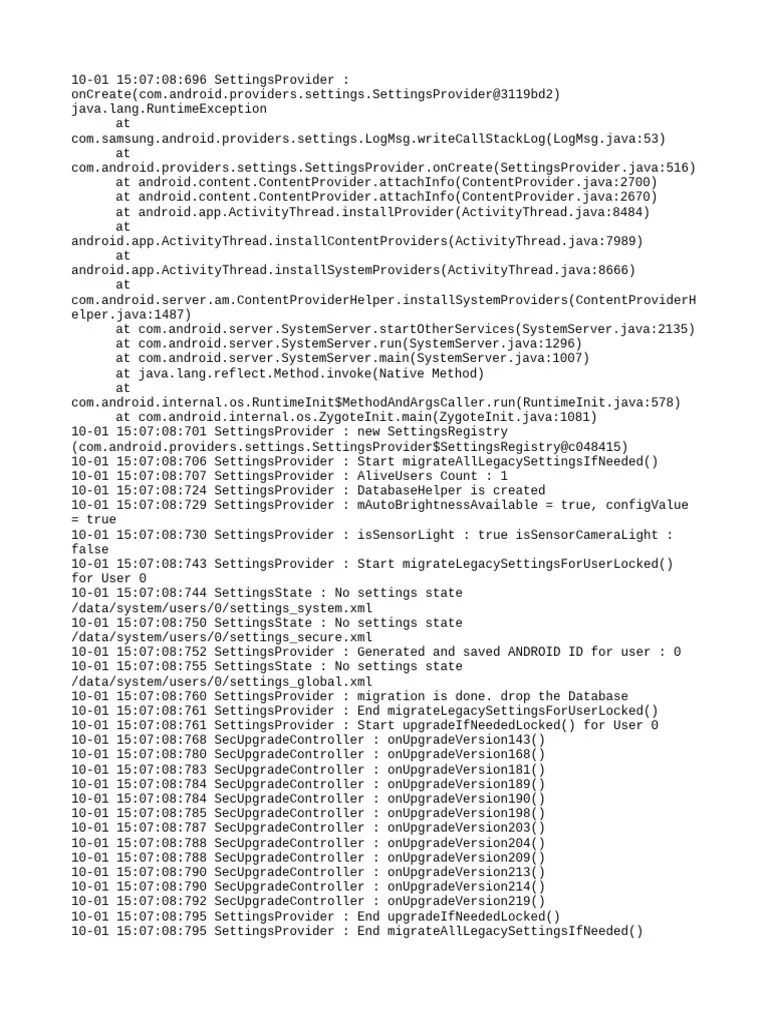 Settingsprovider | PDF | Java (Programming Language) | Information Technology
