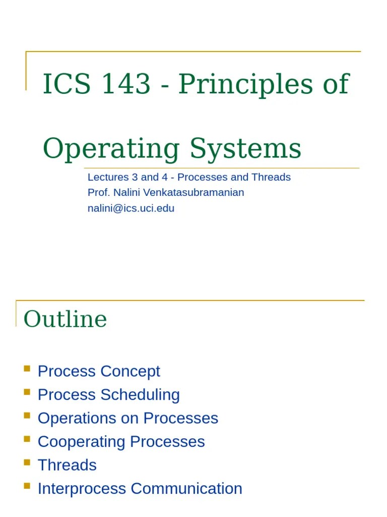 Oslecture3-4 | PDF | Thread (Computing) | Process (Computing)