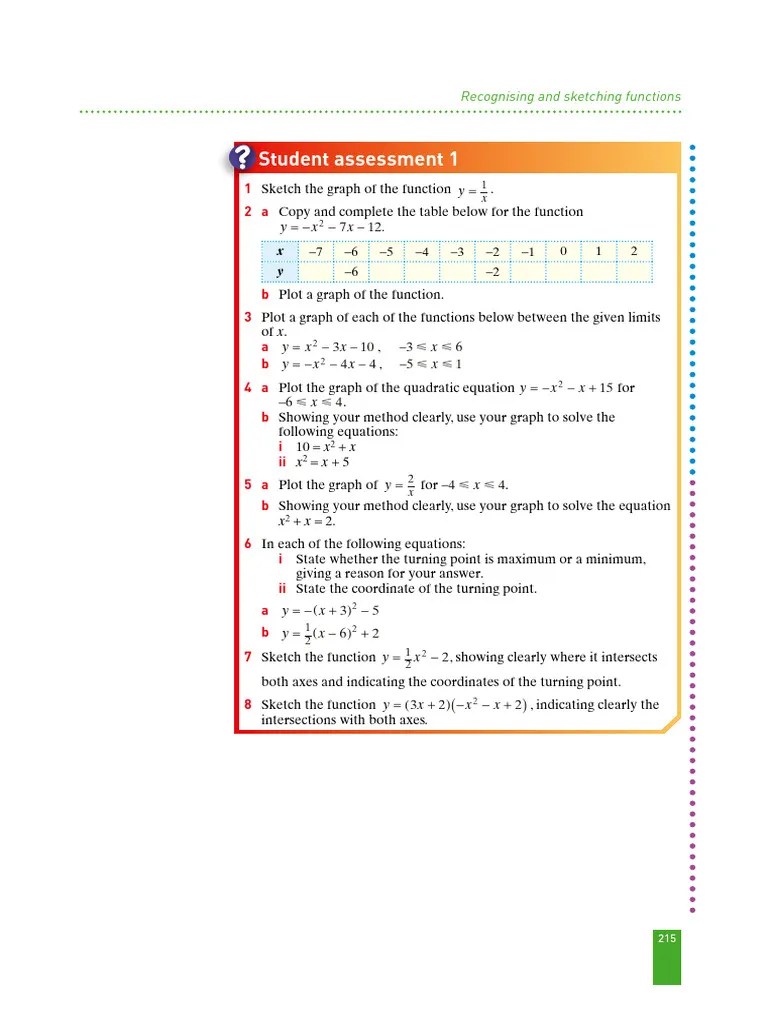 Cambridge IGCSE Mathematics Core And Extended1 | PDF | Function (Mathematics) | Asymptote