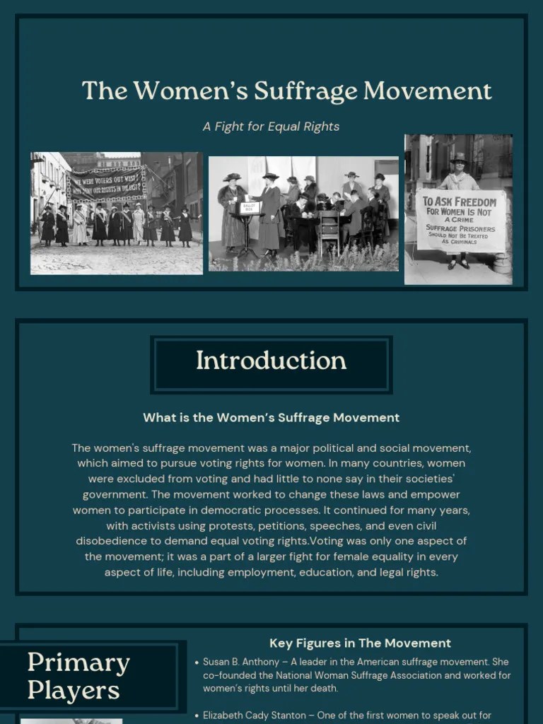 Womens Suffrage Movement | PDF | Women's Suffrage | Woman