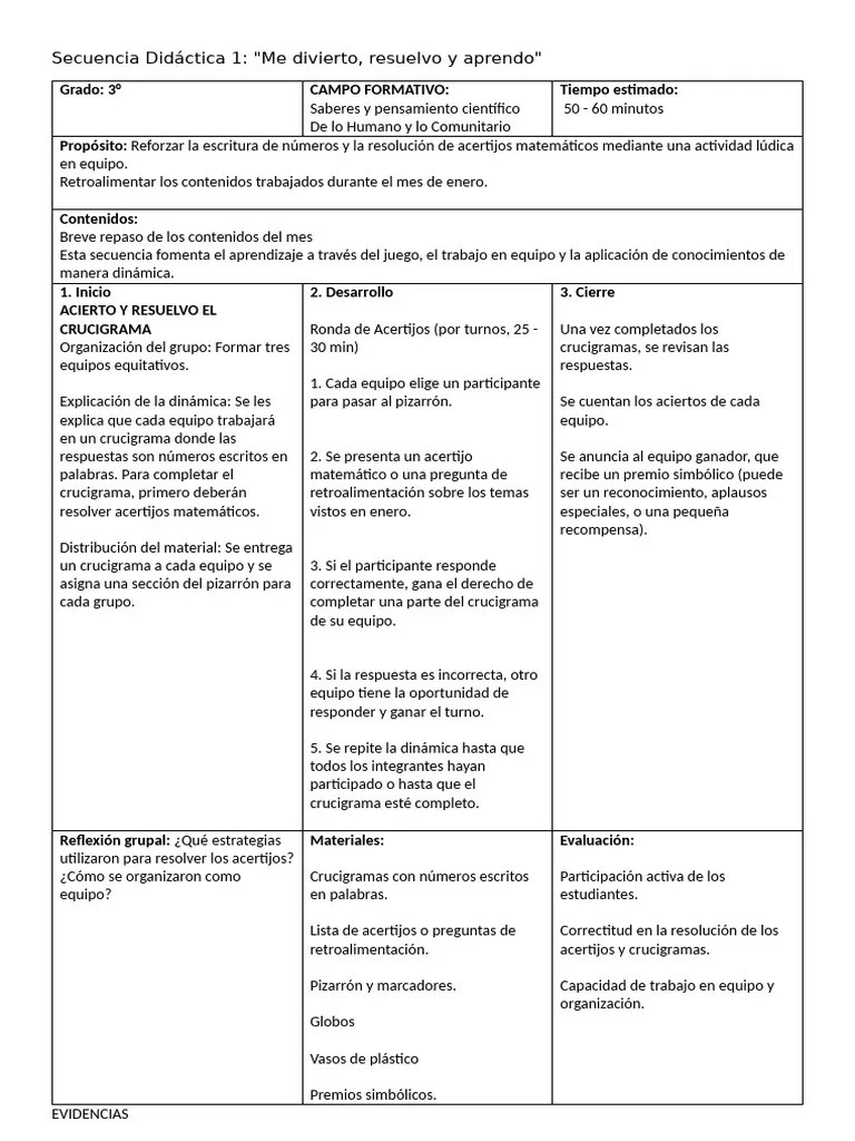 Secuencia Didáctica EL JUEGO 3° | PDF | Ciencia Cognitiva | Cognición