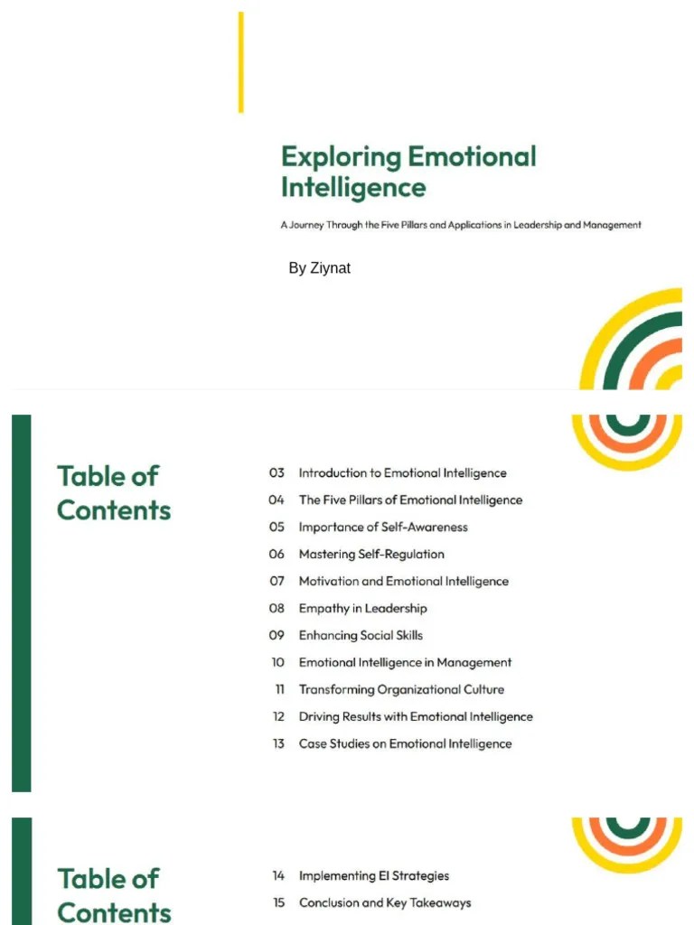 Emotional Intelligence (Daniel Goleman) | PDF