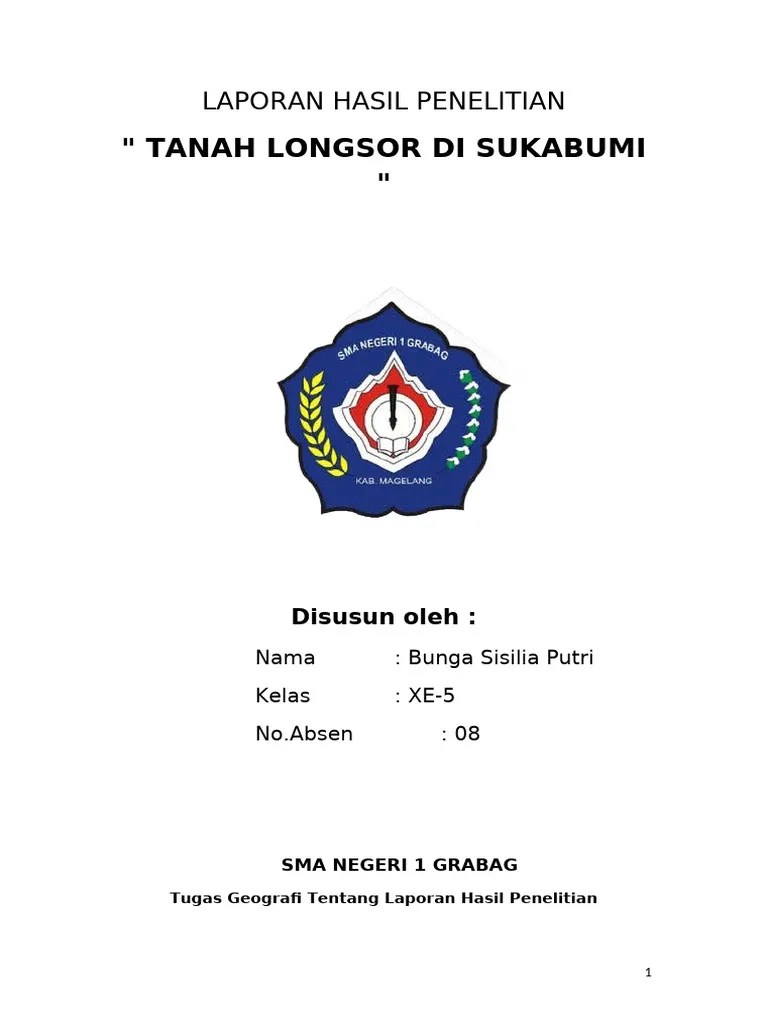 Hasil Laporan Penelitian Geografi Sisil Pdf