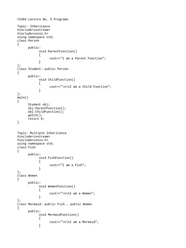 CS304 Lecture 5 Programs | PDF