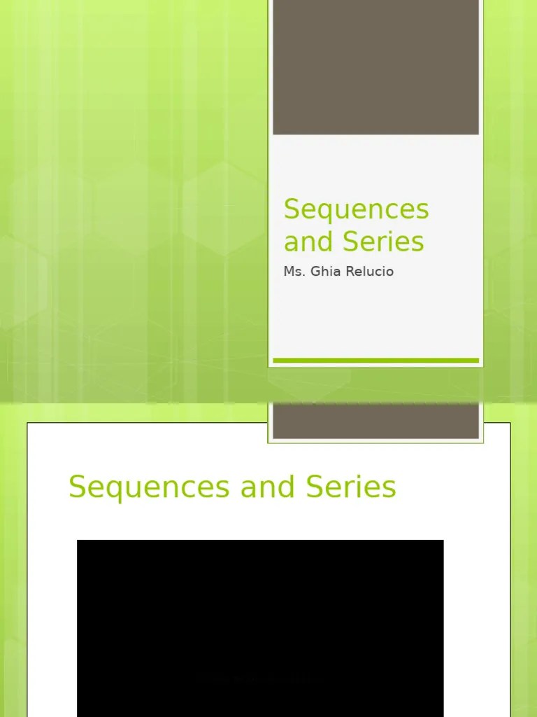 Sequences And Series, Sigma Notation, Arithmetic Sequences And Series | PDF | Summation | Sequence