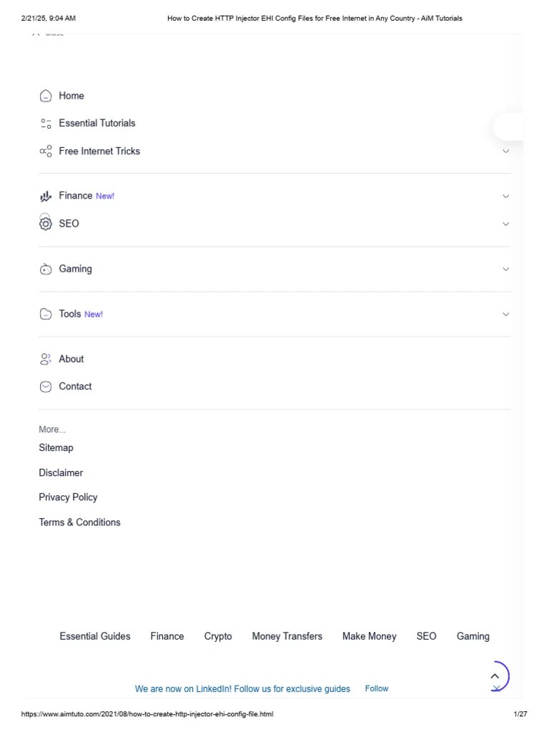 How To Create HTTP Injector EHI Config Files For Free Internet In Any ...