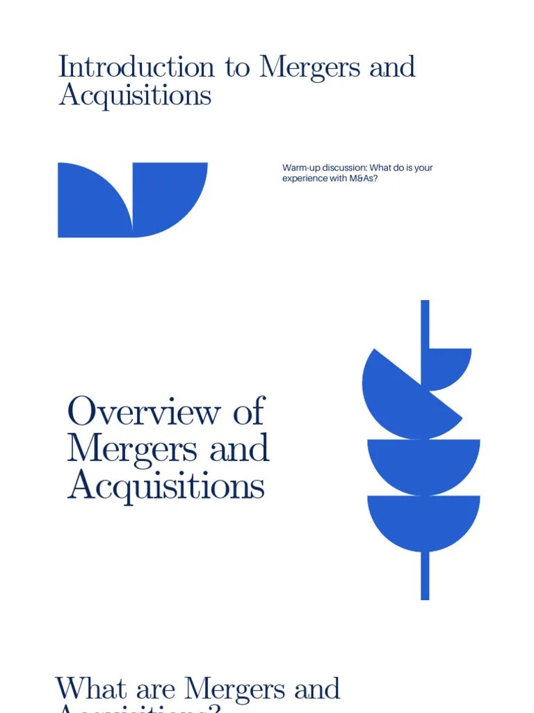 Lesson 1 Introduction To Mergers And Acquisitions | PDF | Mergers And ...