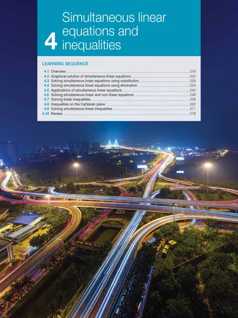 C 04 Simultaneous Linear Equations And Inequalities | PDF | Equations ...