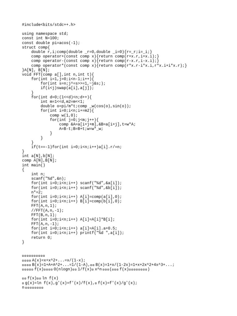 Fft Pdf Computer Programming C