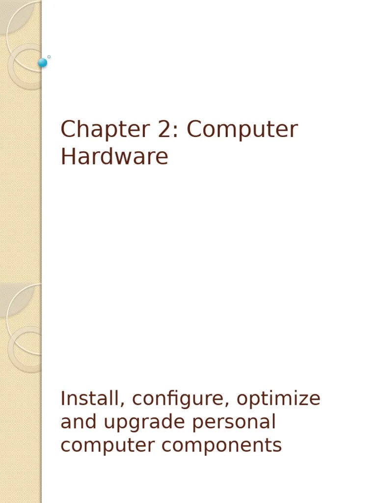 Chapter 2 Computer Hardware | PDF | Computer Hardware | Bios