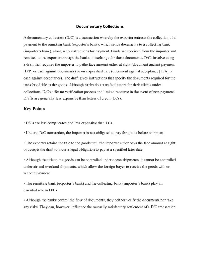 Documentary Collections | PDF