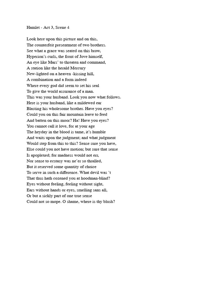 Hamlet Act 3 Scene 4 Pdf