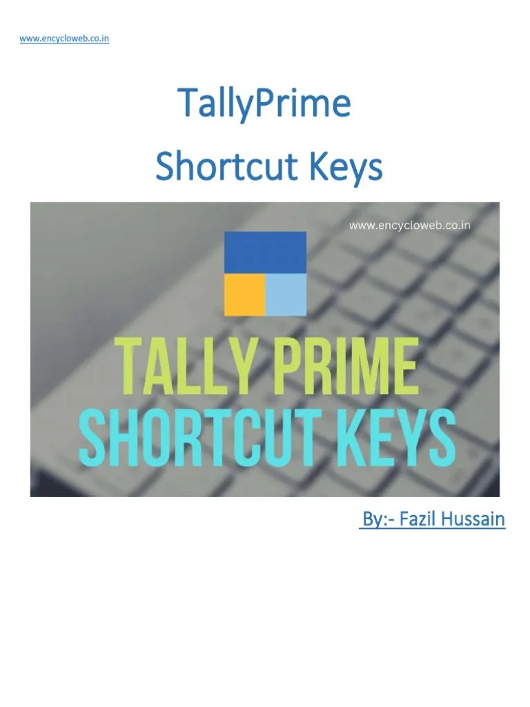Tallyprime Shortcut Keys Guide Pdf Keyboard Shortcut Computing