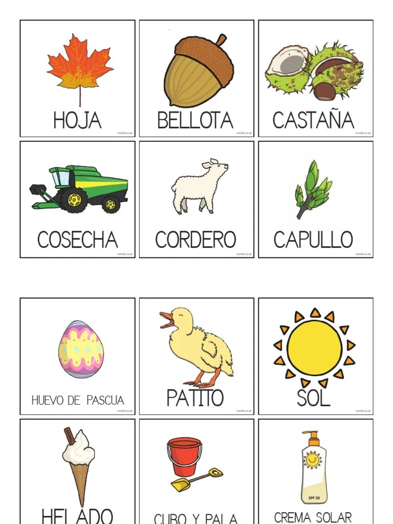 Vocabulario De Estaciones Del Año Pdf
