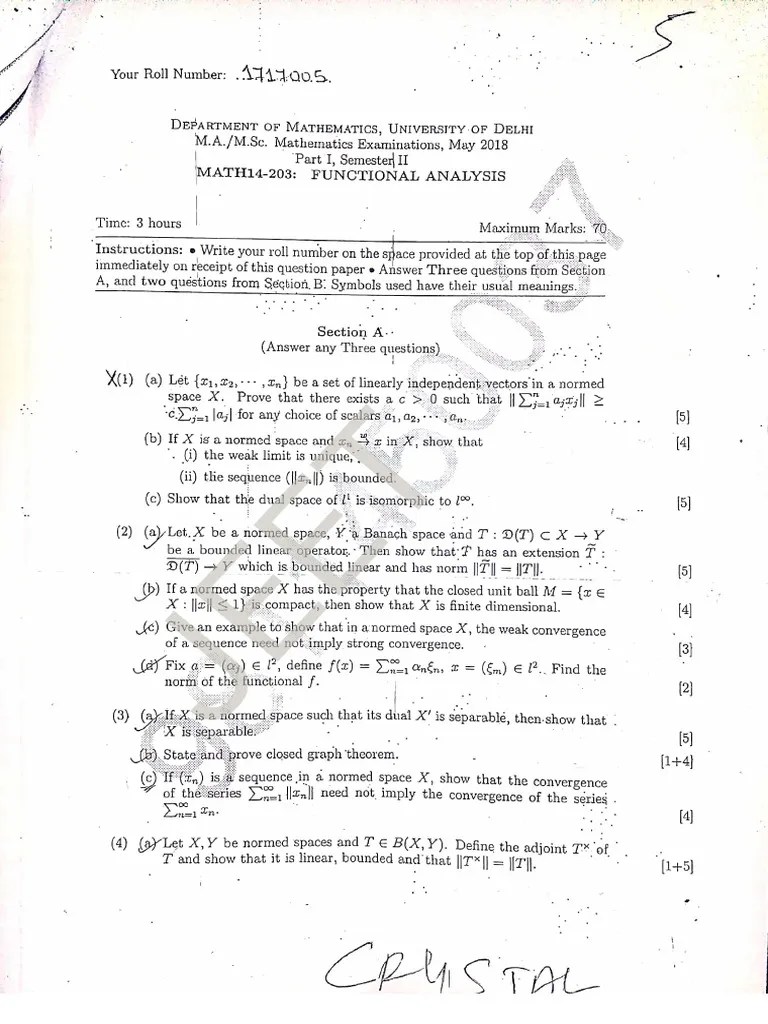 Functional Analysis Ppr Pdf