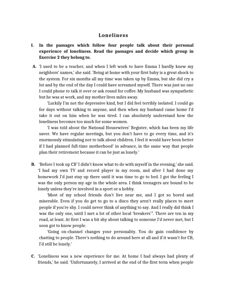 LONELINESS | PDF | Loneliness