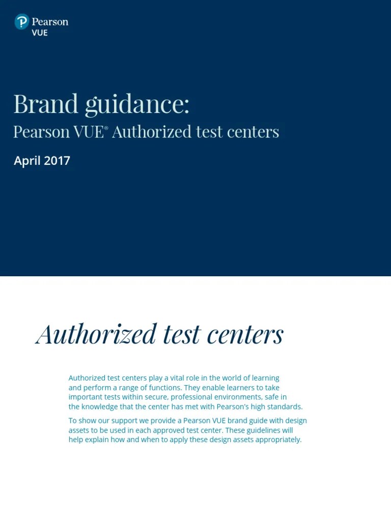 Pearson VUE Authorized Test Center Brand Guide | PDF | Learning