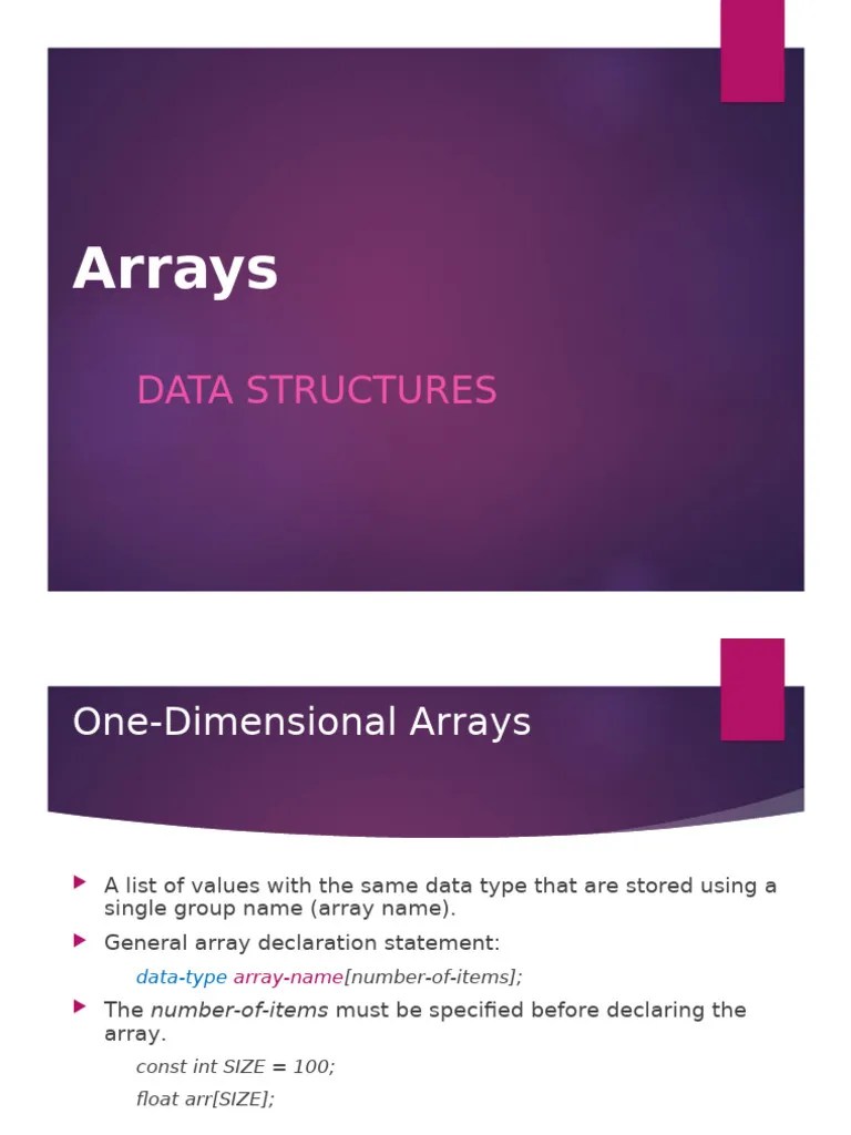 03-Arrays | PDF | Computer Programming | Computer Engineering