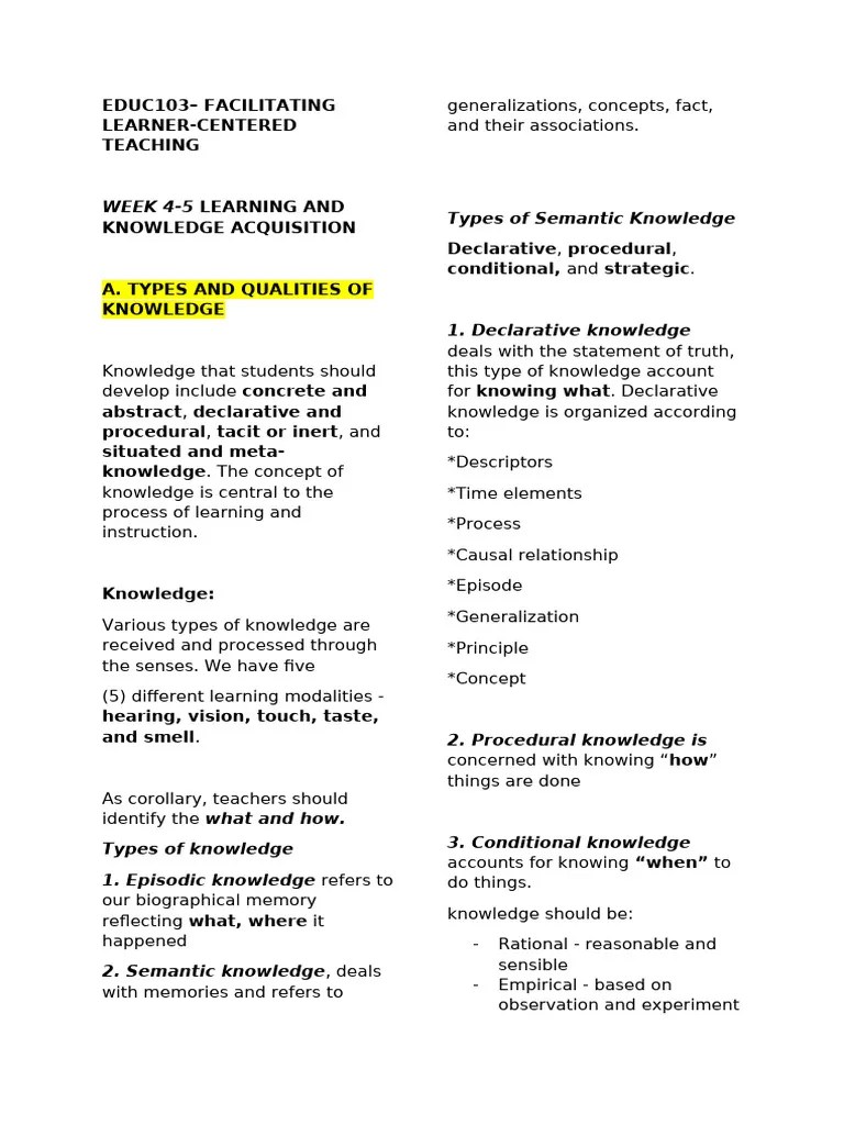 EDUC 103 - Facilitating Learner Centered Teaching 2ND EXAM - REVIEWER | PDF | Motivational ...