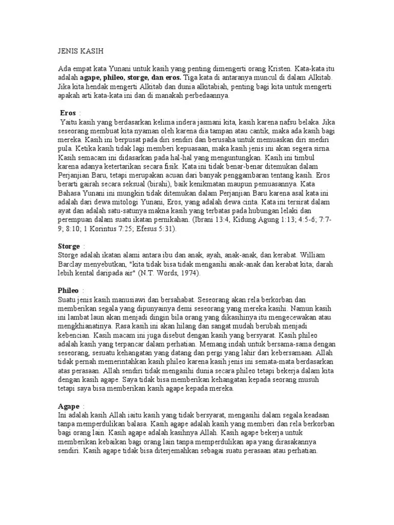 Jenis Kasih | PDF