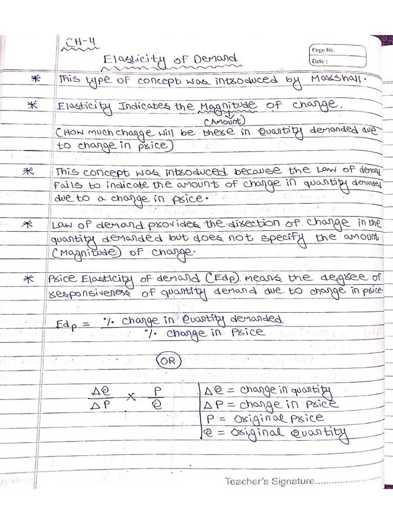 Micro Ch-4 Elasticity Demand | PDF