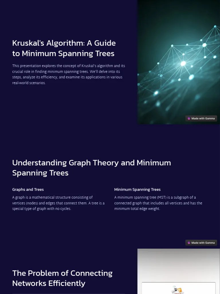 Kruskals Algorithm A Guide To Minimum Spanning Trees | PDF | Discrete ...