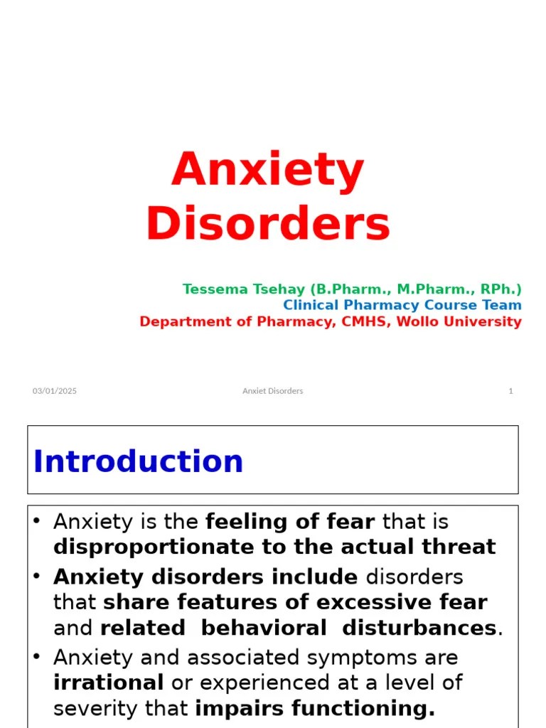 ANXIETY DISORDERS | PDF | Anxiety Disorder | Anxiety