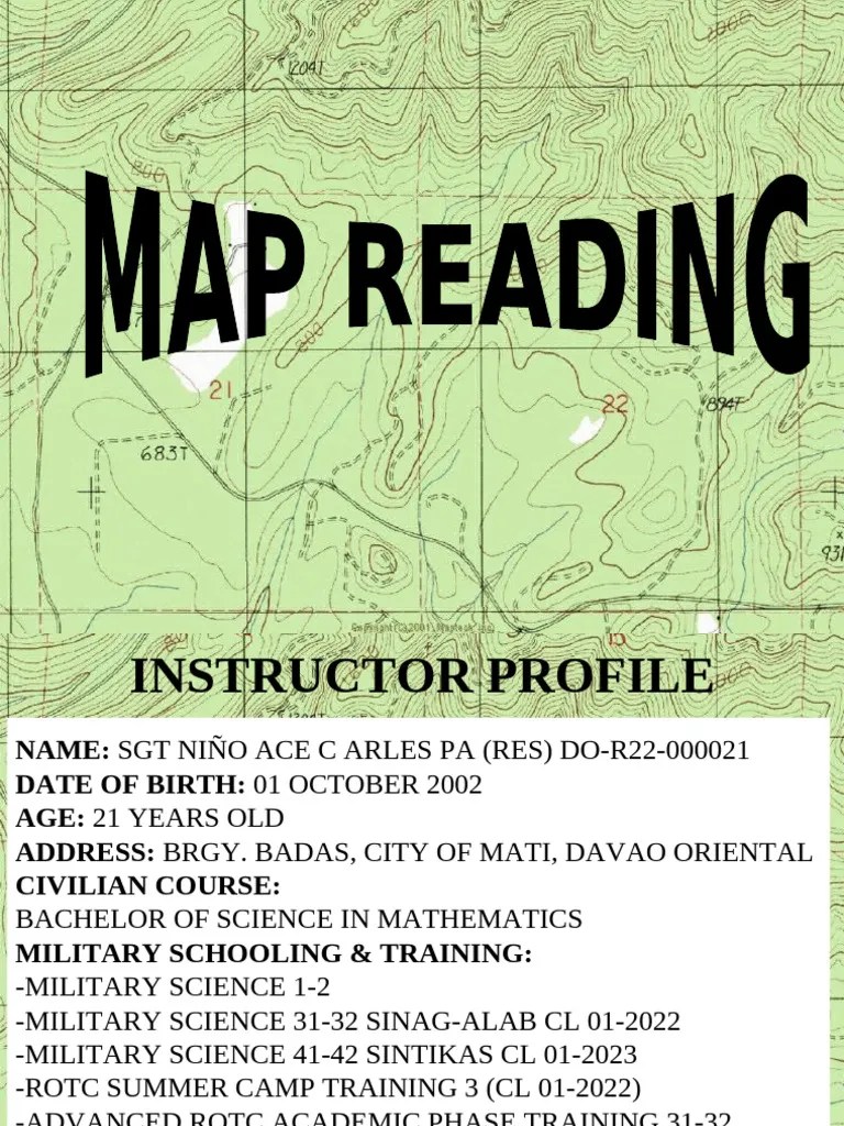 Military Map Reading Guide PDF Compass Navigation 1